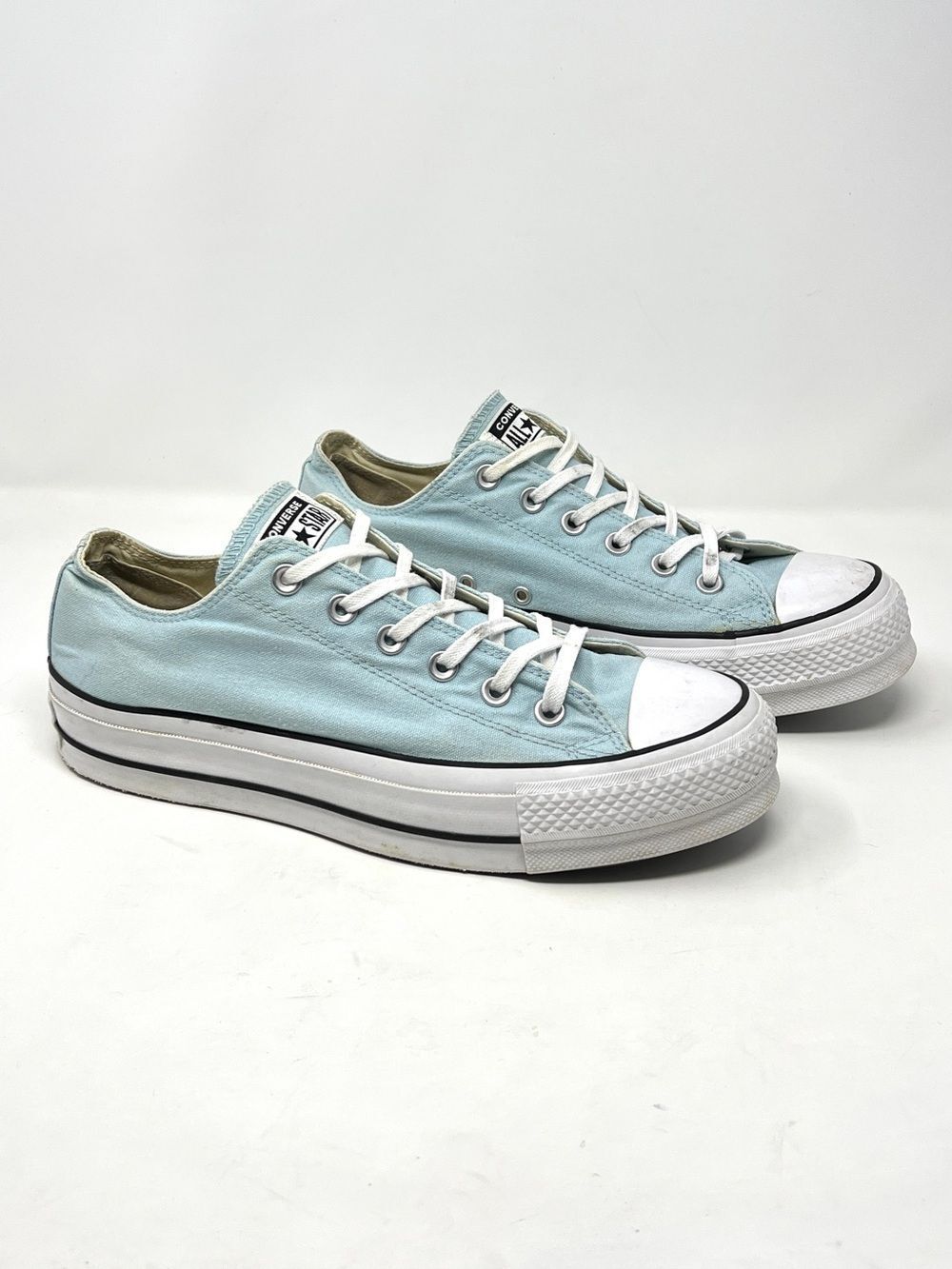 Converse Chuck Taylor All Star Lift Ox Platform Light Blue Ocean Bliss Canvas 10